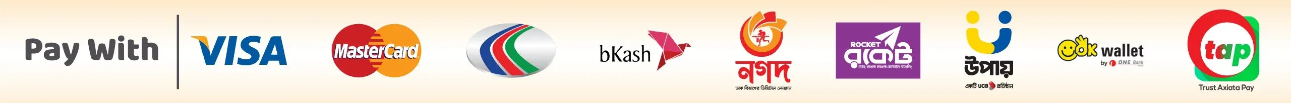 Hostazy Official Payment Gateways - bKash, Nagad, Rocket, Visa, MasterCard, Stripe